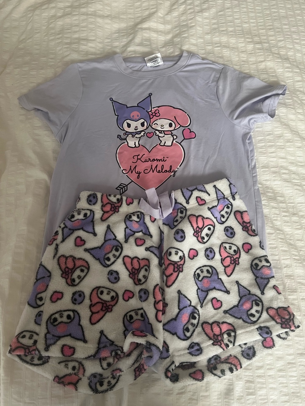 Kuromi & My Melody 2 Piece Pajamas Set